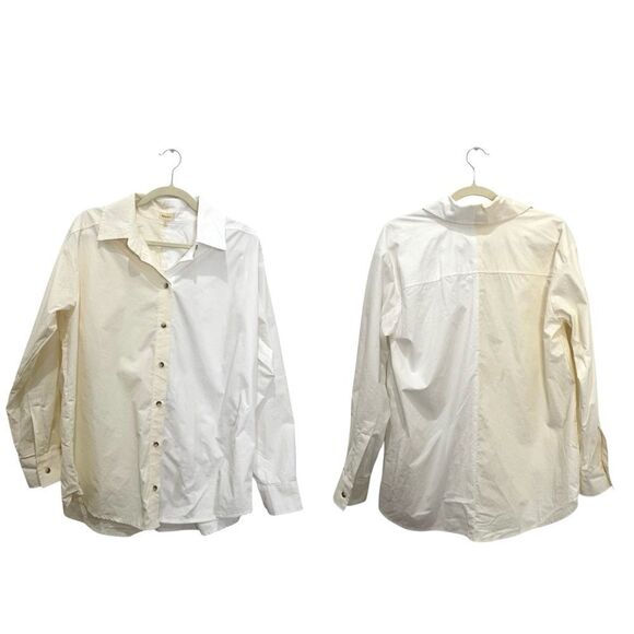 NEW Donni 'Duo' White Pop Button Down - Picture 6 of 6